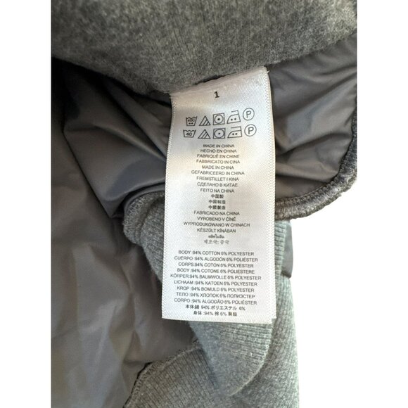 Michael Kors Quilted Hooded Jacket Size Large Gray Mens Outerwear Knit Bomber - Picture 5 of 6